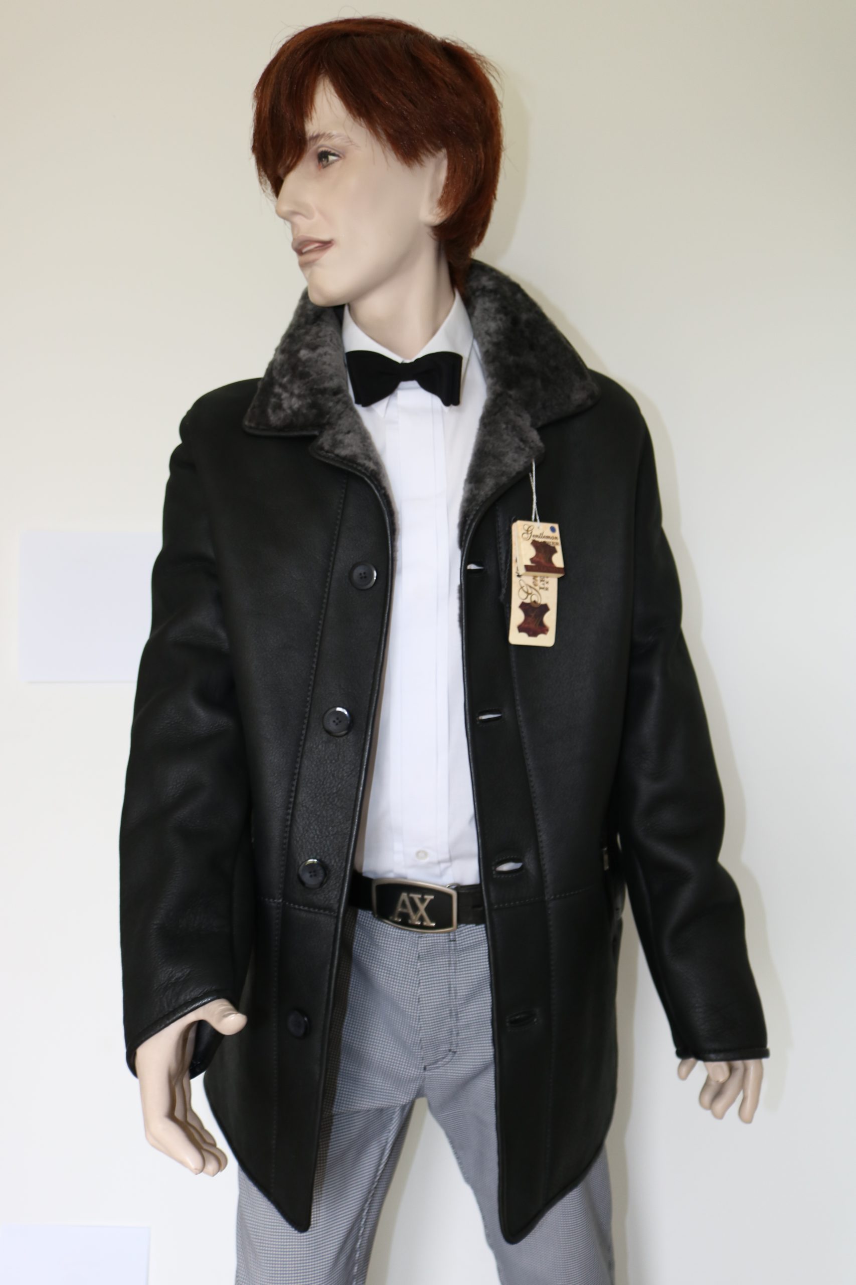 Nestor Czarny Kurtka Skóra Męska