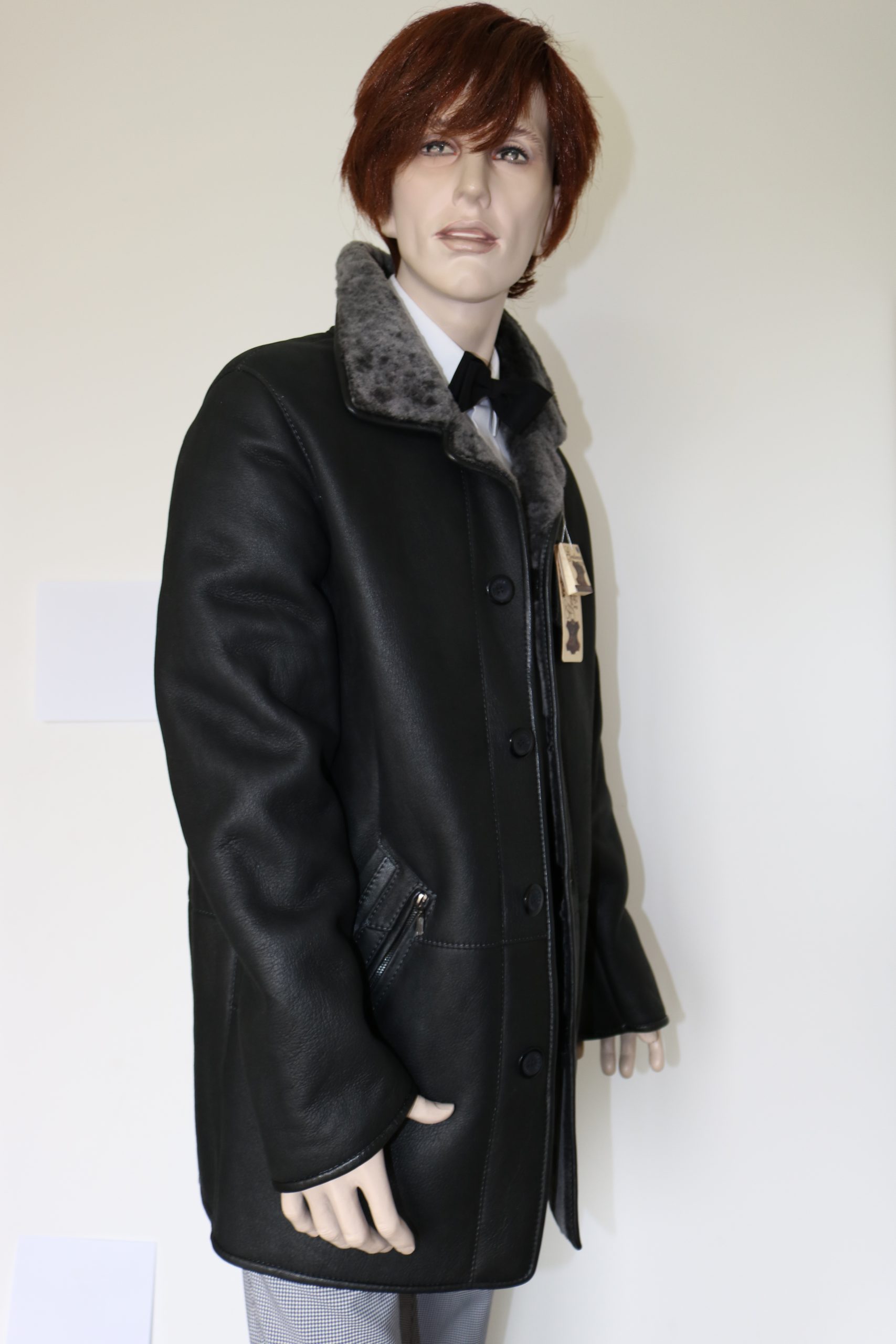 Nestor Czarny Kurtka Skóra Męska - obrazek 3