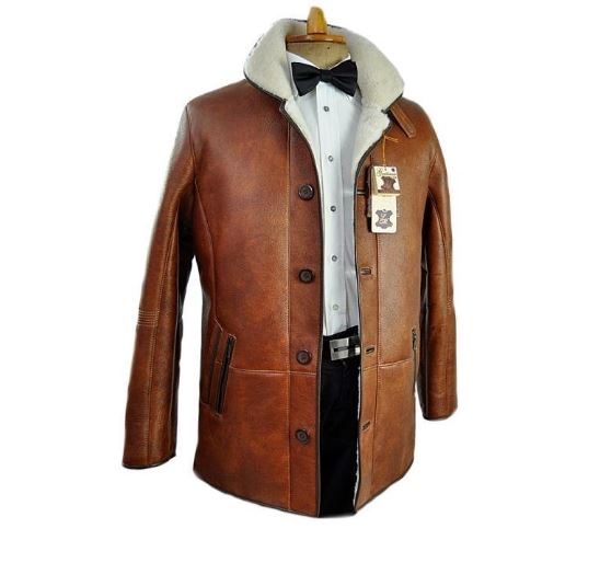 NESTOR 3 RUDY KURTKA SKÓRA MĘSKA DŁUŻSZA